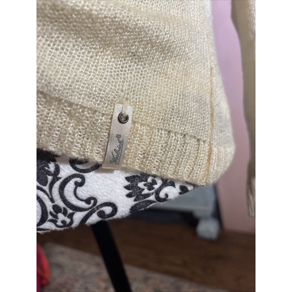 Woolrich Wool Blend Cream Winking Owl Sweater Sz Large - Picture 2 of 8